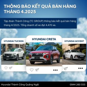 THÔNG BÁO KẾT QUẢ BÁN HÀNG THÁNG 4