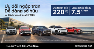 Ưu đãi Hyundai tháng 10/2026 lên đến 220 triệu | Hyundai Quảng Ngãi